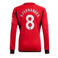 Koszulka piłkarska Manchester United Bruno Fernandes #8 Strój Domowy 2023-24 tanio Długi Rękaw